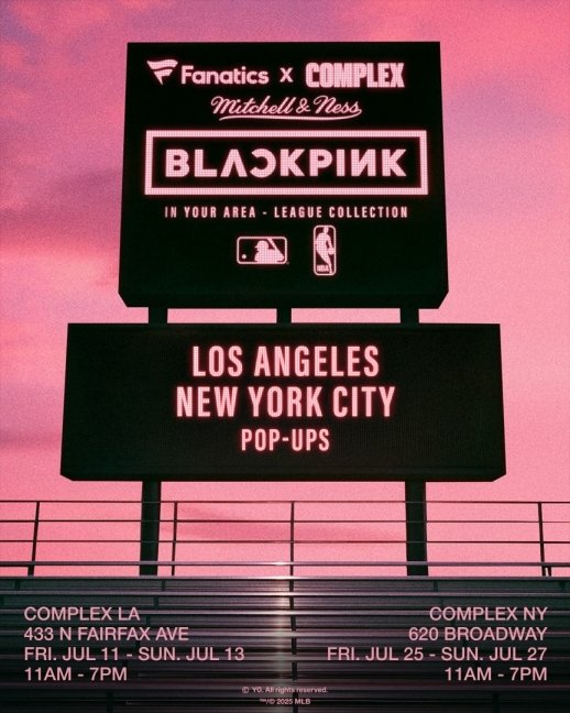 BLACKPINK lance une collaboration exclusive avec les plus grandes équipes sportives américaines : une collection limitée et des pop-up stores à LA et New York